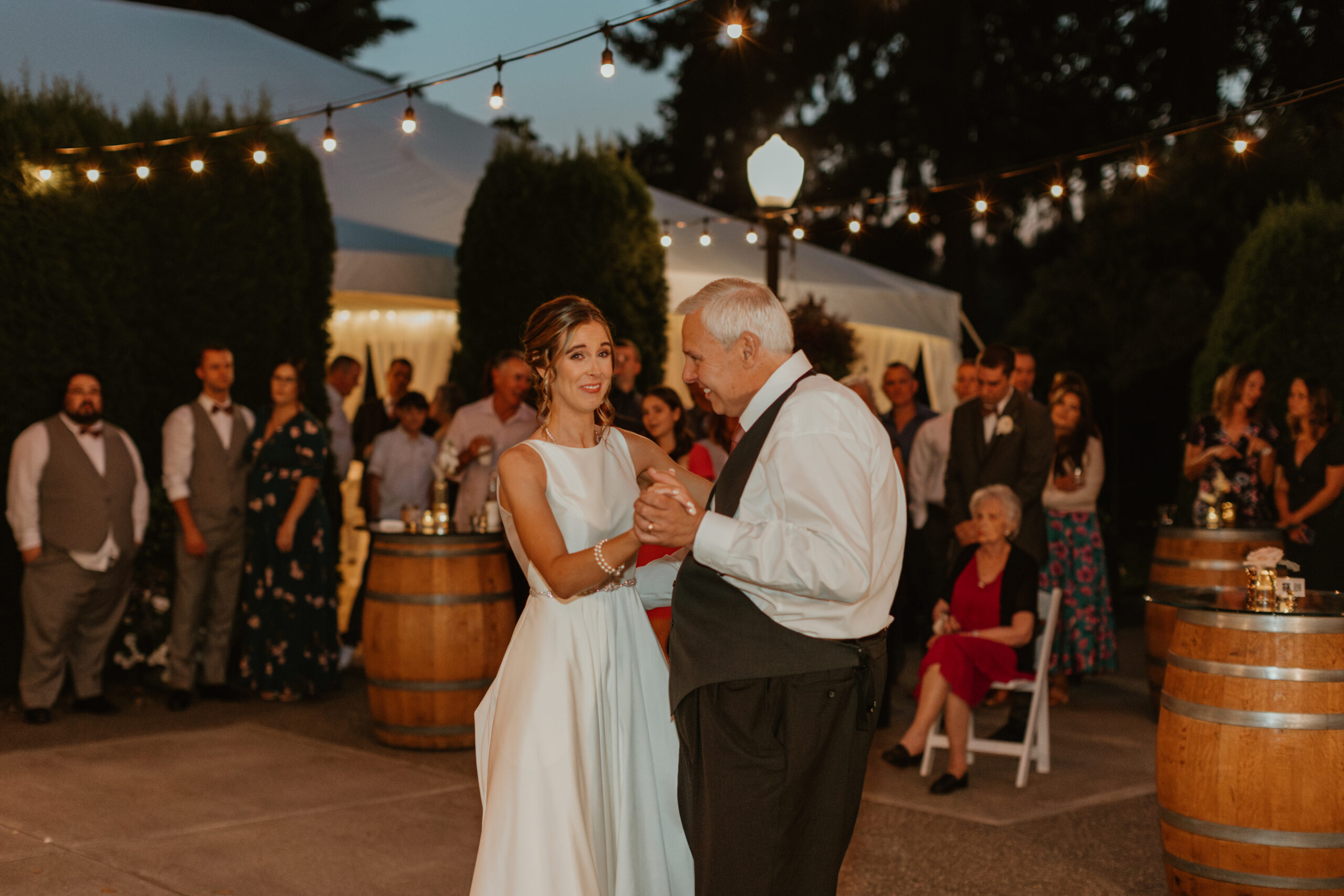 father daughter dancing on her wedding day